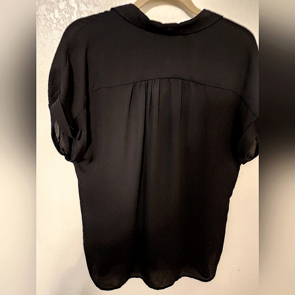 DR2 Daniel Rainn for Nordstrom sheer black blouse - Picture 2 of 2